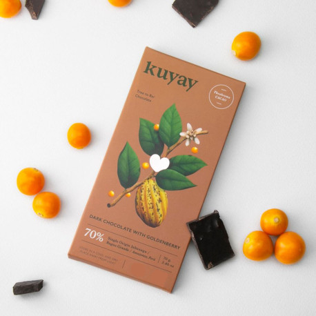 Chocolat Noir Pérou 70% à la Physalis Kuyay 70g - EL INTI - La Boutique péruvienne